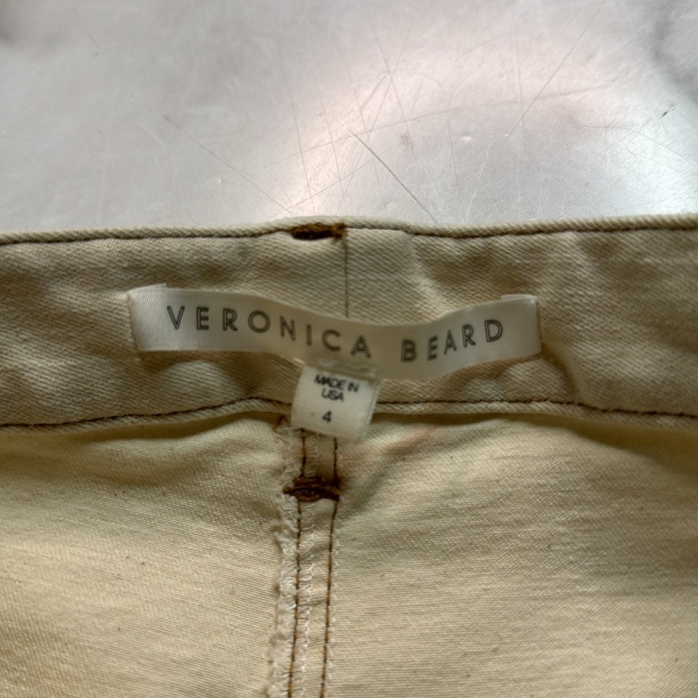 VERONICA BEARD Cardiff Cropped Denim Cargo Pants Jeans - Picture 3 of 6